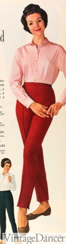 1960s women's pants 1963 wool pants
