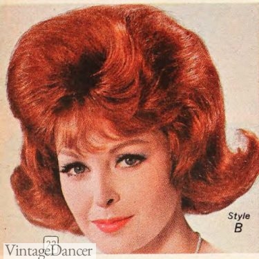 Red 1960s hair wig hairstyle 1960s