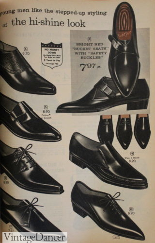 1964 shiny black shoes