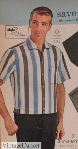 1964 vertical stripe camp shirt