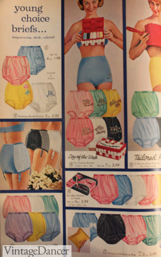 1964 underwear - pastel cotton granny panties