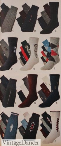 1964 men's dress and lesiure socks