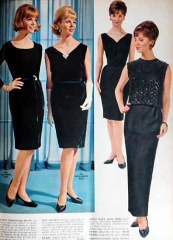 1964 black formal party dresses