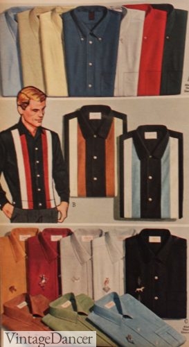 1964 colorblock shirts retro