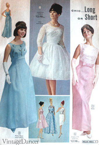 1960s formal gowns
