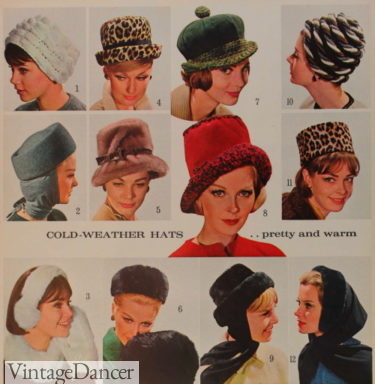 1960s hats women 1964 winter hats