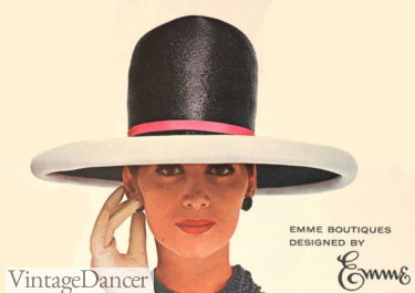 1960s cartwheel hat wide brim sun hat my fair lady inspired 1964