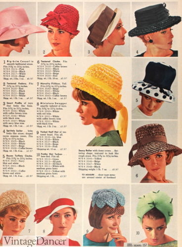 1960s hats women 1964 straw 60s hats
