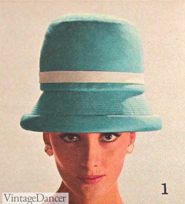 1960s domed cloche hat 1964