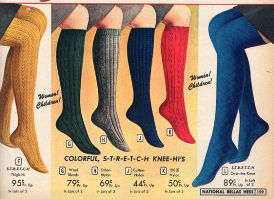 Vintage Socks 1920s 1930s 1940s 1950s 60s 70s 80s Sock History 4502