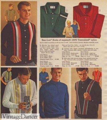 1960s mens sweaters chevron stripe