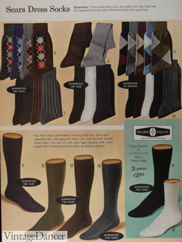 1964 men's dress socks