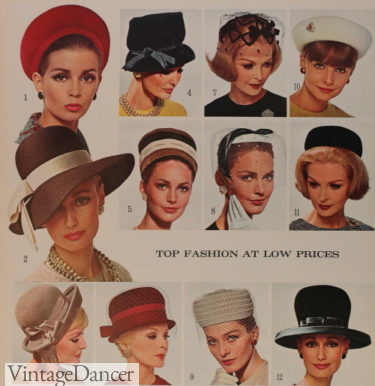1960s hats women 1964 winter hats 60s