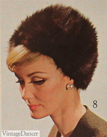 1960s fur beehive hat 1964