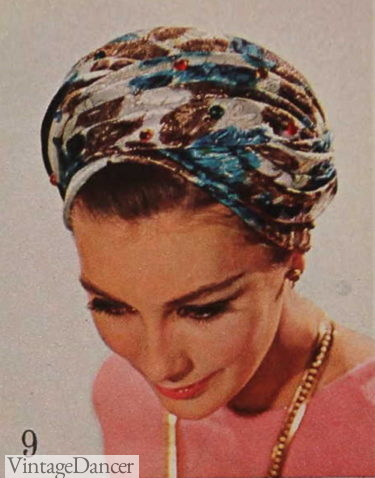 1964 turban hat wrap 1960s