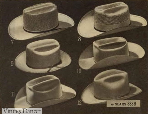 60's style men's hats