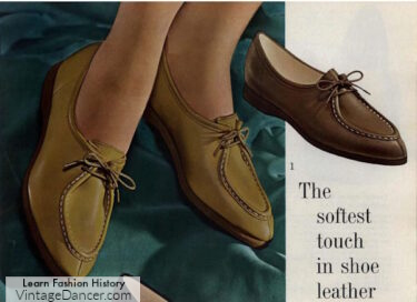 1960s tie shoes women chukka style shoes loafers