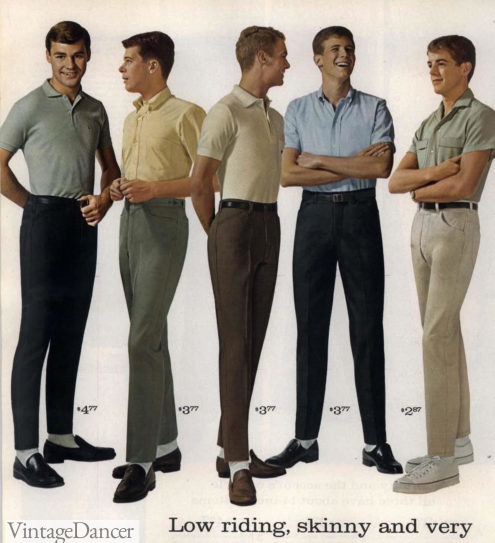 60s Teens/college boys typical school outfits