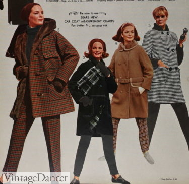1965 car coats 1960s women coat fashion