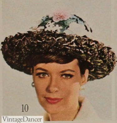 1965 Breton Hat women 1960s sun hats 1960s