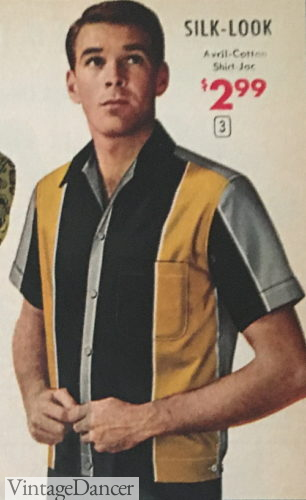 1965 mens bowling shirt 1950s style shirts camp