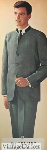 1965 mandarin stand up collar and no lapels