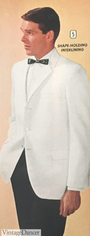 1960s Men’s Outfit Inspiration | Clothing Ideas White Tux  AT vintagedancer.com