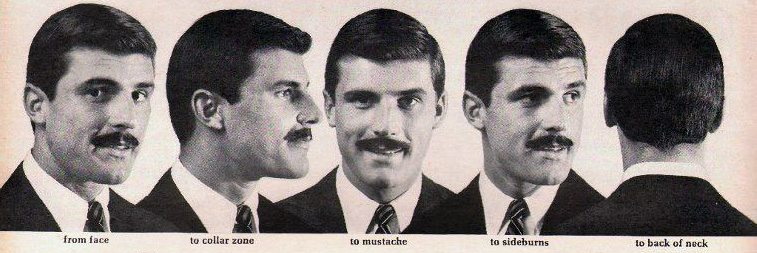 1965 mustache men facial hair 1960s 