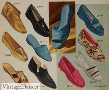 1965 slippers gold