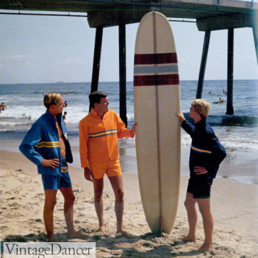 1960s men surfer fashion 1965 beach clothes outfits
