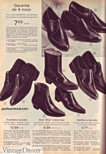 1966 mod mens shoes boots, oxford and slip-ons
