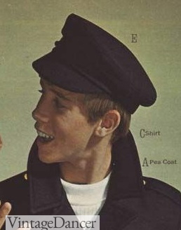 1960s mod mens hat Breton cap 1966