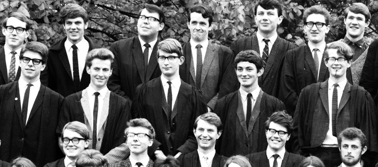 60s mens hairstyles 1966 Durham Alumni at VintageDancer