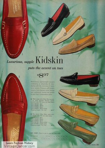 1960s loafer shoes for women 1966
