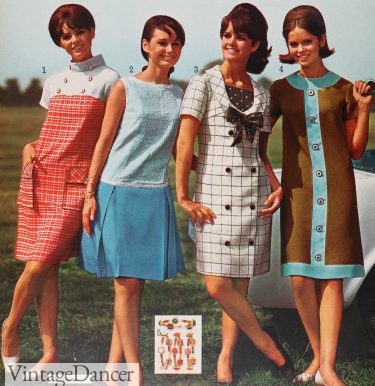 1960s Dress Styles | Swing, Shift, Mod, Mini Dresses