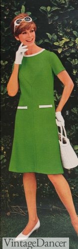 1966 green mod dress