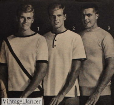 1960s mens workout clothes gym shirts