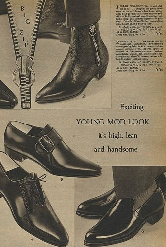 1966 mod shoes "high, hem and handsome"