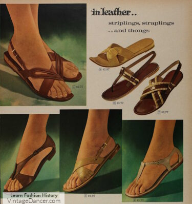 1960s hippie sandals shoes women