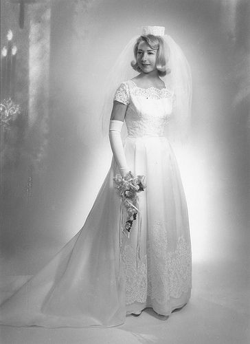 1966 wedding dress vintage wedding photo bridal