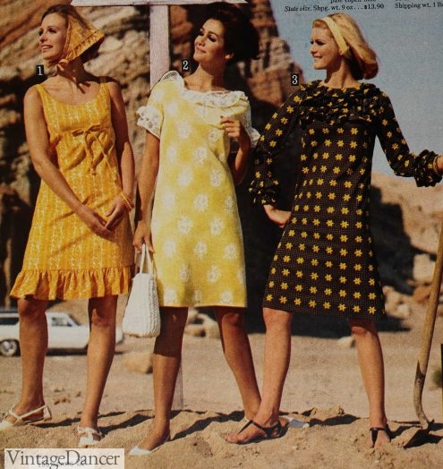 1960s Dress Styles | Swing, Shift, Mod, Mini Dresses