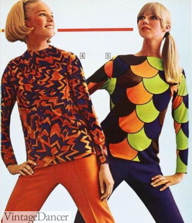 1967 mock and collarless slipover shirts