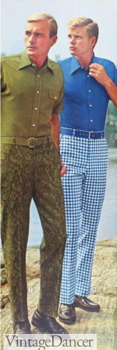 1967 paisley and check pants mens