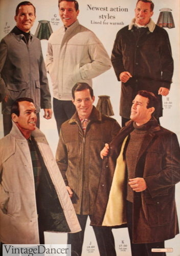 1960s mens coats overcoats long coats 1967 neutral color short coats