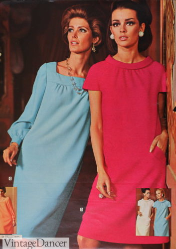 1960s party dress shift mini dresses