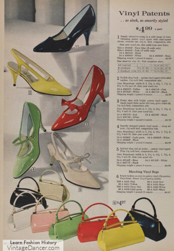 1960s heels pumps shoes women and purses handbags matching sets