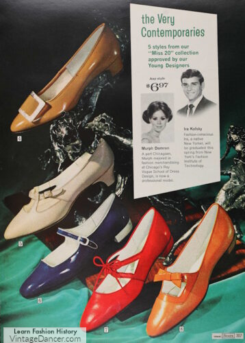 1960s mod mary jane shoes