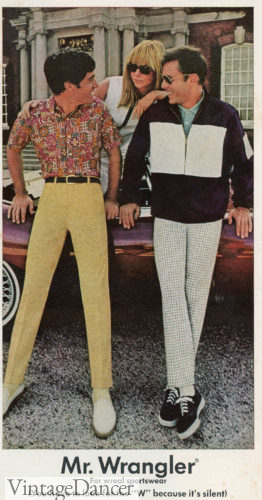 1967 Wrangler jeans in mod colors