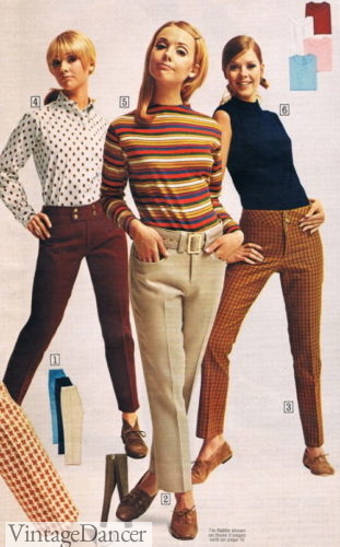 1960ship hugger cords and twill pants women teen girls fashion