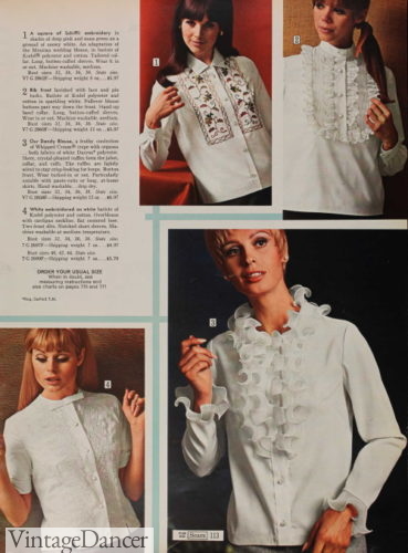 1967 white Victorian blouses